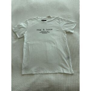 Rag & Bone - New York Studio - White Textured Luxury T-Shirt Size Medium :)